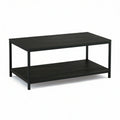 Rechteckiger Tisch mit Ablage, 100 x 50 x 45 cm, Schwarz